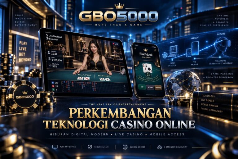 Perkembangan teknologi casino online modern GBO5000